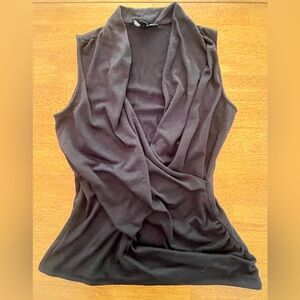 41 Hawthorn Black Drape Sleeveless Blouse